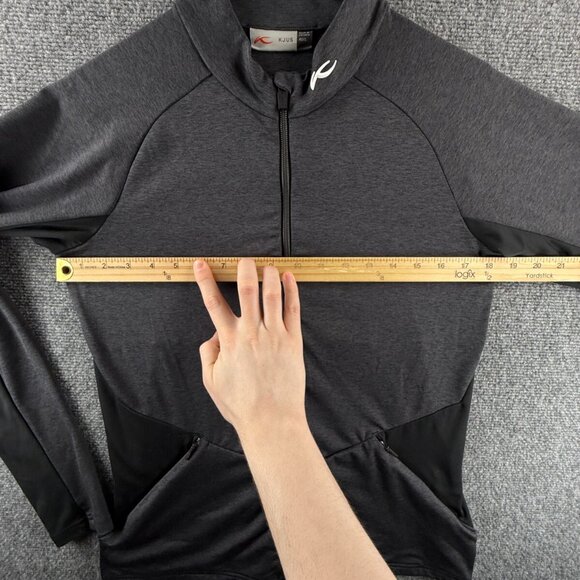 KJUS Marlene Zip Jacket Gray Logo Pockets Stretch Active Performance Large 40 - Picture 4 of 16
